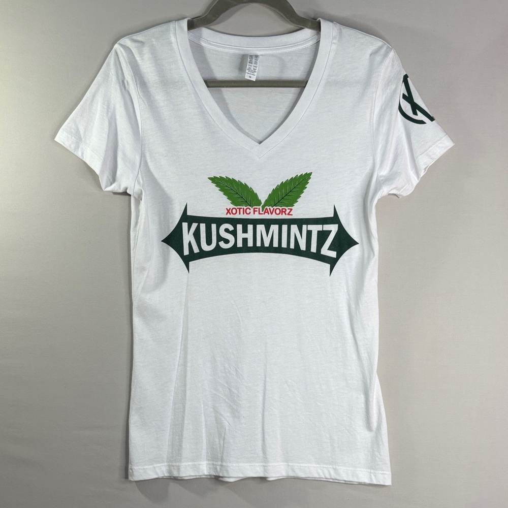 Women’s White V-Neck Graphic T 🌱😁
